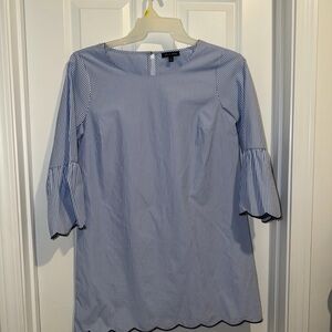 As U Wish Striped Bell Sleeve Blouse